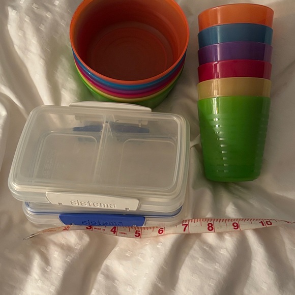 Make offer! IKEA Kalas Bowls Cup Set of 6 each;  2 Sistema covered containers - Picture 6 of 11